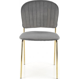 Krzesło welurowe szare Halmar K499 - Komfort i elegancja