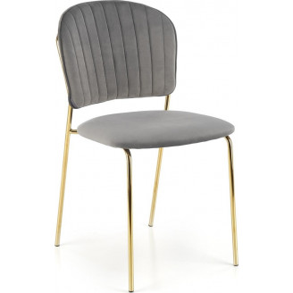 Krzesło welurowe szare Halmar K499 - Komfort i elegancja