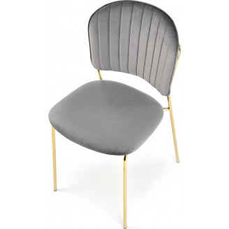 Krzesło welurowe szare Halmar K499 - Komfort i elegancja