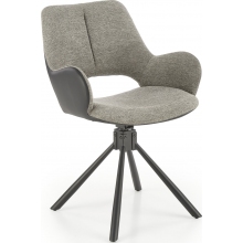 Krzesło tapicerowane obrotowe K494 szaro-czarne Halmar - Komfort i styl!