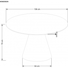 Stół okrągły Henderson 136cm Halmar - Elegancki design
