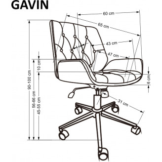 Fotel gabinetowy Gavin Halmar: Komfort i styl w Twoim biurze
