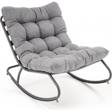 Fotel Gatto Halmar: Pikowany, Szary/Czarny - Komfort i Styl
