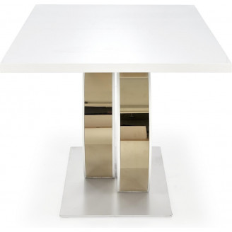 Stół rozkładany Galardo biały/złoty 160x90cm - Halmar
