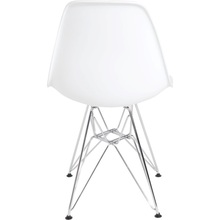 Designerskie Krzesło z tworzywa P016 PP biały/chrom D2.Design do kuchni, kawiarni i restauracji.