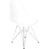 Designerskie Krzesło z tworzywa P016 PP biały/chrom D2.Design do kuchni, kawiarni i restauracji.