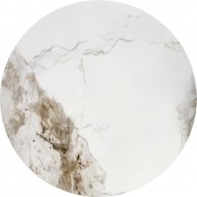Stolik Glamour Cecilia Halmar | Biały Marmur, Złoty | 73cm