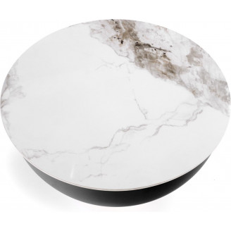 Stolik Glamour Cecilia Halmar | Biały Marmur, Złoty | 73cm
