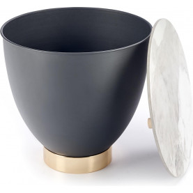 Stolik okrągły Cecilia Halmar | Biały marmur, Złoty | 48cm 2