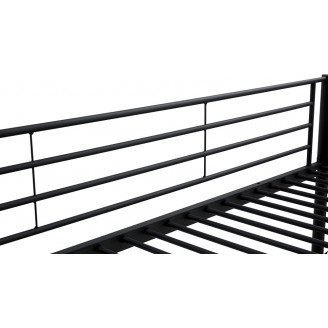 Łóżko piętrowe metalowe Bunky 90x200 czarne Halmar - Kup online!