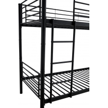 Łóżko piętrowe metalowe Bunky 90x200 czarne Halmar - Kup online!