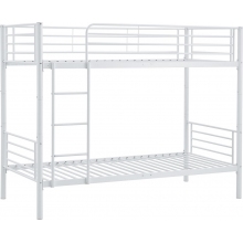 Łóżko piętrowe metalowe Bunky 90x200 Halmar - Białe, Solidne