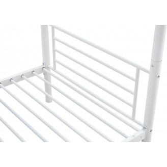 Łóżko piętrowe metalowe Bunky 90x200 Halmar - Białe, Solidne