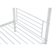 Łóżko piętrowe metalowe Bunky 90x200 Halmar - Białe, Solidne