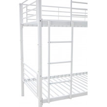 Łóżko piętrowe metalowe Bunky 90x200 Halmar - Białe, Solidne