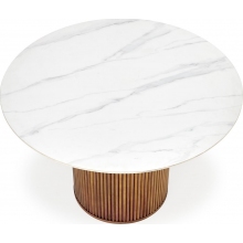 Stół Okrągły Bruno 120cm Halmar | Biały Marmur, Orzech