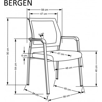 Krzesło biurowe Bergen czarne Halmar | Komfort i styl