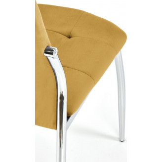 Krzesło welurowe K416 Halmar | Musztardowe | Nowoczesny Design