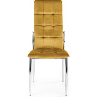 Krzesło welurowe K416 Halmar | Musztardowe | Nowoczesny Design