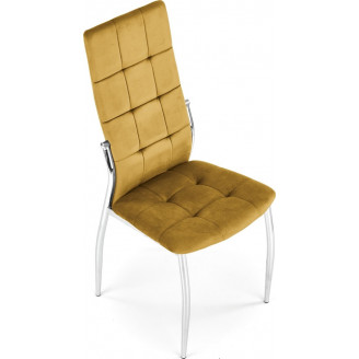 Krzesło welurowe K416 Halmar | Musztardowe | Nowoczesny Design