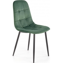 Krzesło welurowe pikowane ciemno zielone K417 Halmar | Elegancki design