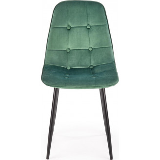 Krzesło welurowe pikowane ciemno zielone K417 Halmar | Elegancki design