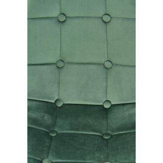 Krzesło welurowe pikowane ciemno zielone K417 Halmar | Elegancki design