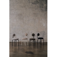 Krzesło tapicerowane designerskie Object077 czarna boulce NG Design