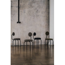 Krzesło tapicerowane designerskie Object077 II czarna boulce NG Design