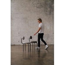 Krzesło tapicerowane designerskie Object077 II czarna boulce NG Design