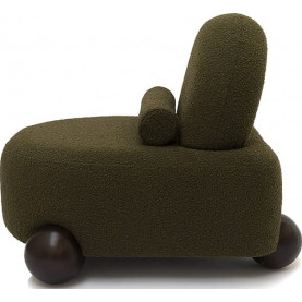 Fotel tapicerowany designerski Object076 olive green boucle NG Design 2