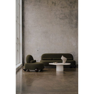 Fotel tapicerowany designerski Object076 olive green boucle NG Design