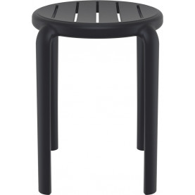 Taboret z tworzywa Tom 45cm czarny Siesta 2