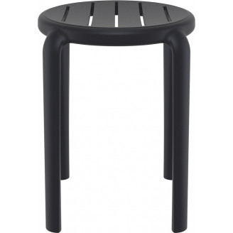 Taboret z tworzywa Tom 45cm czarny Siesta
