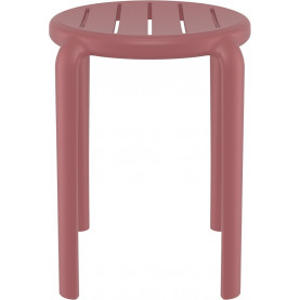 Taboret z tworzywa Tom 45cm różowo-czerwony Siesta 2