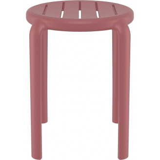 Taboret z tworzywa Tom 45cm różowo-czerwony Siesta