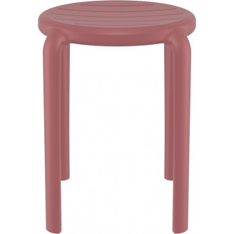 Taboret z tworzywa Tom 45cm różowo-czerwony Siesta