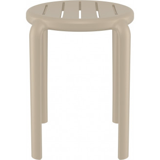 Taboret z tworzywa Tom 45cm kawowy Siesta