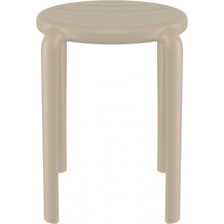 Taboret z tworzywa Tom 45cm kawowy Siesta