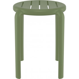 Taboret z tworzywa Tom 45cm oliwkowy Siesta 2