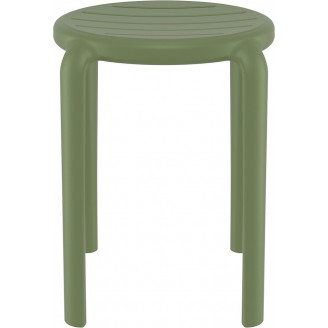 Taboret z tworzywa Tom 45cm oliwkowy Siesta