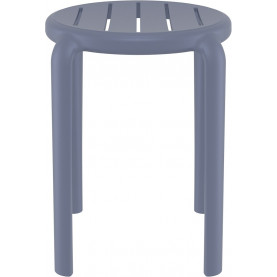 Taboret z tworzywa Tom 45cm ciemny szary Siesta 2
