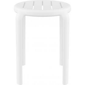 Taboret z tworzywa Tom 45cm biały Siesta 2