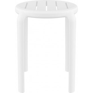 Taboret z tworzywa Tom 45cm biały Siesta
