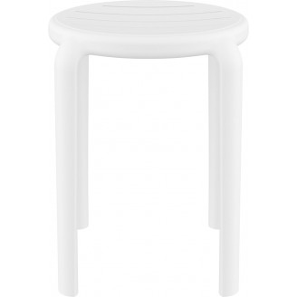 Taboret z tworzywa Tom 45cm biały Siesta