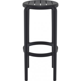 Stołek barowy z tworzywa Tom Bar 75cm czarny Siesta