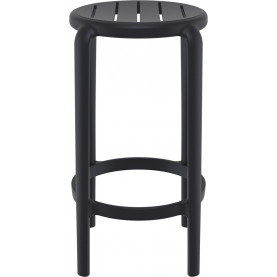 Stołek barowy z tworzywa Tom Bar 65cm czarny Siesta 2