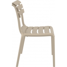 Krzesło plastikowe ogrodowe Helen kawowe Siesta