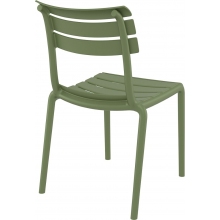 Krzesło plastikowe ogrodowe Helen oliwkowe Siesta