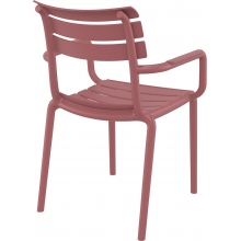 Krzesło ogrodowe z tworzywa Paris różowo-czerwone Siesta